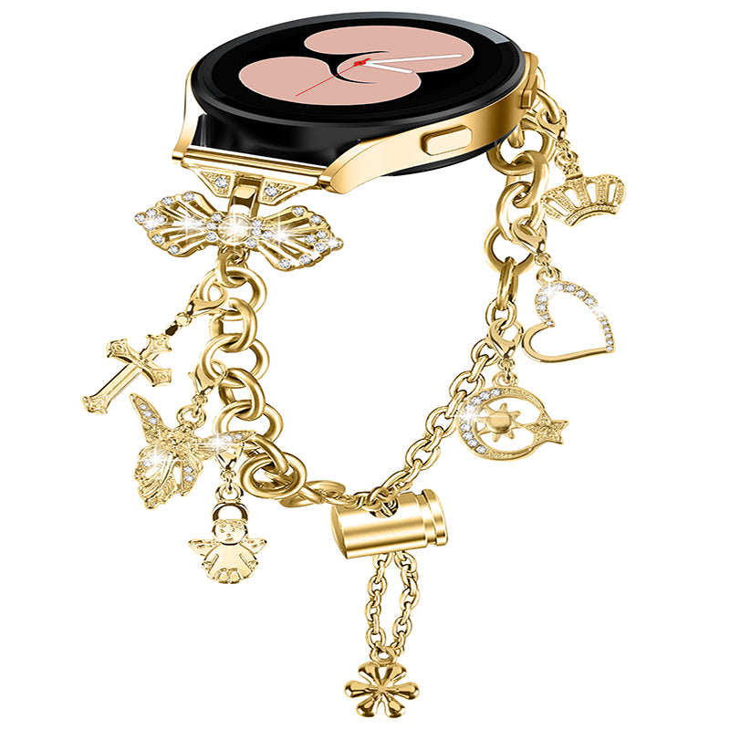For Samsung Galaxy Watch3 41mm Watch 42mm Metal Watch Band 20mm Adjustable Wristband Bracelet with Multiple Pendants For Samsung Galaxy Watch3 41mm Watch 42mm Metal Watch Band 20mm Adjustable Wristband Bracelet with Multiple Pendants